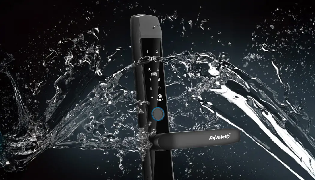 防水 IPX6 最高防潑水最符合台灣潮濕氣候的電子鎖